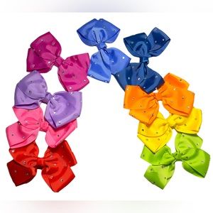 9 bows with Rhinestones